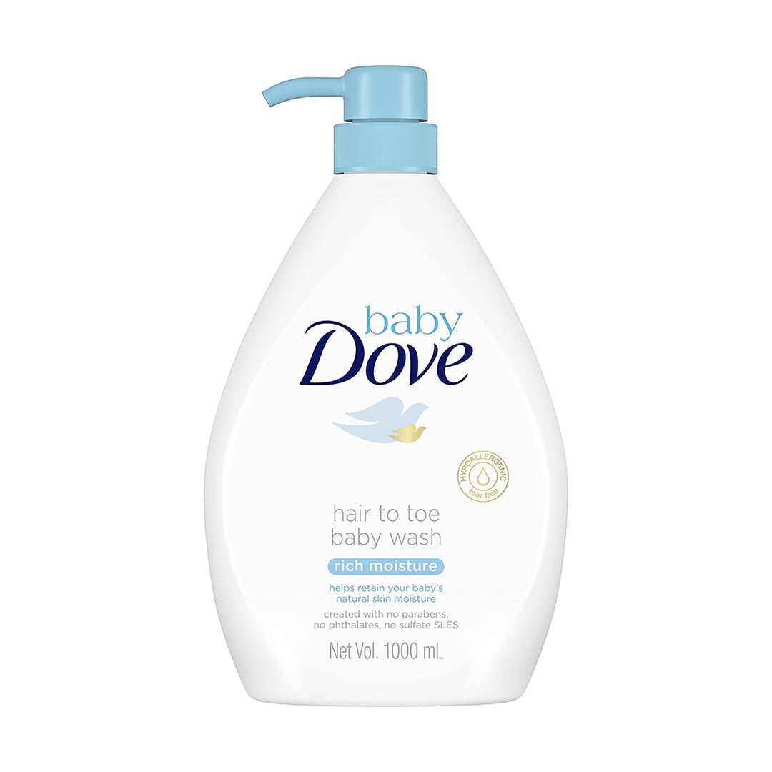 Baby Dove Hair to Toe Baby Wash Rich Moisture 1000ml