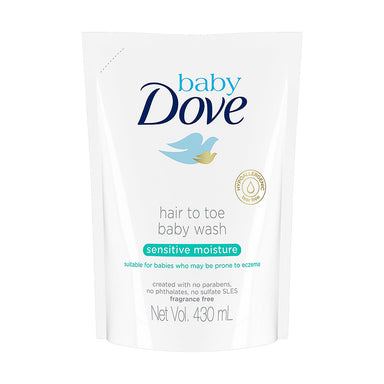 Baby Dove Hair to Toe Baby Wash Sensitive Moisture Refill 430ml