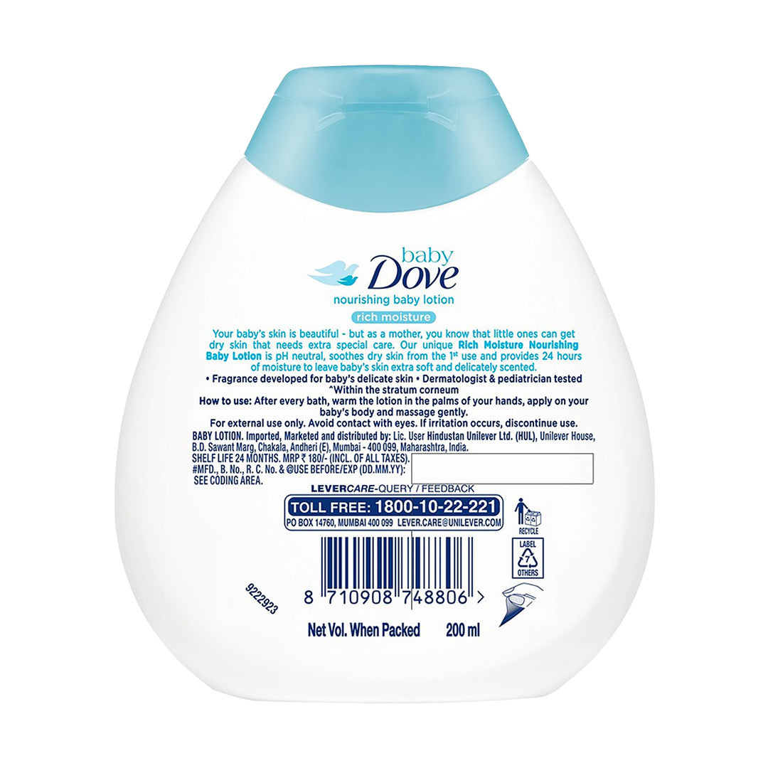 Baby Dove Nourishing Baby Lotion Rich Moisture 200ml