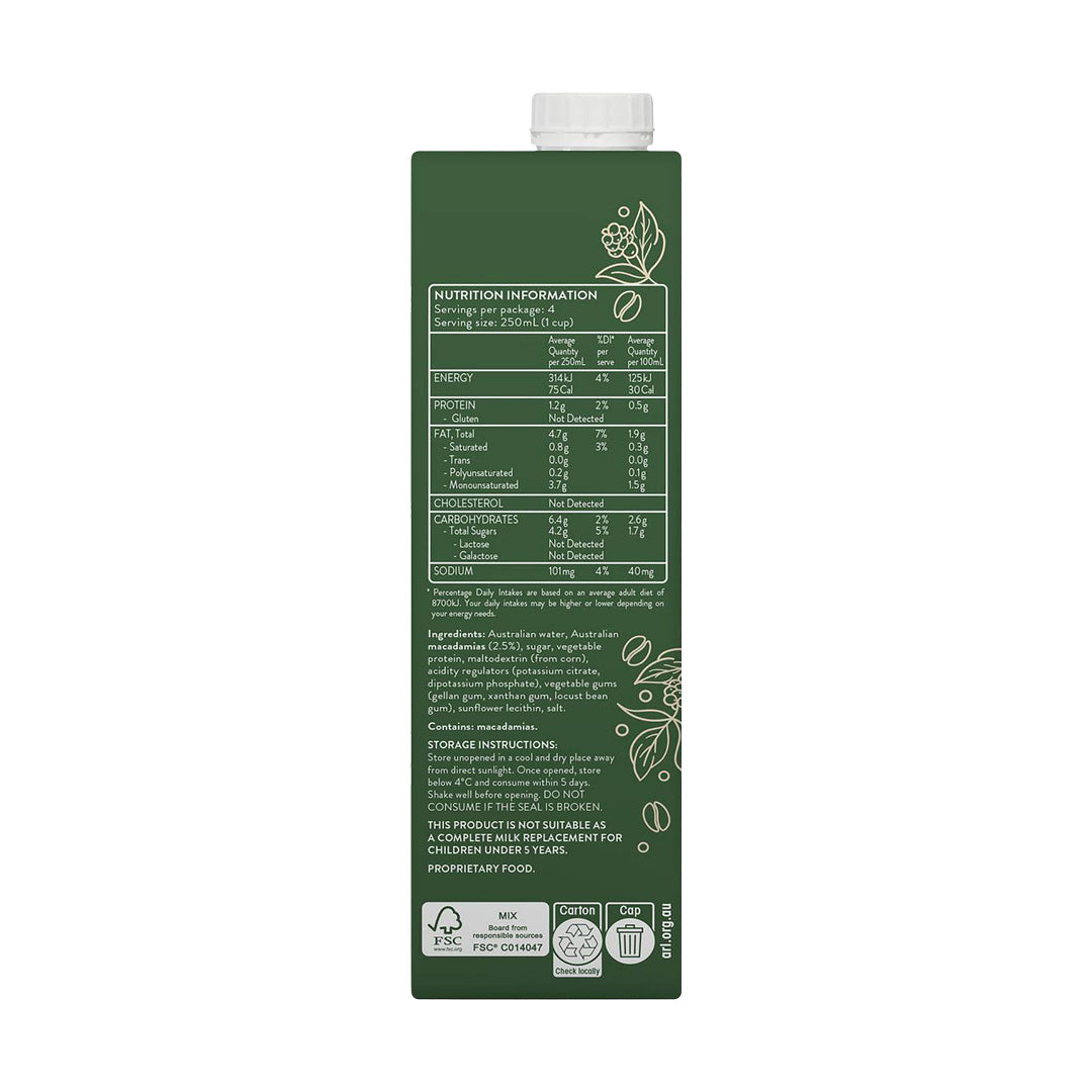 Australia's Own Barista Macadamia Milk 1L