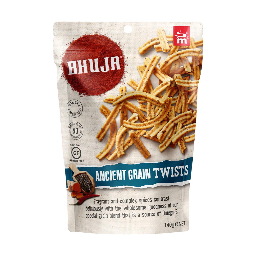 Bhuja Snacks Ancient Grain Twists 140g