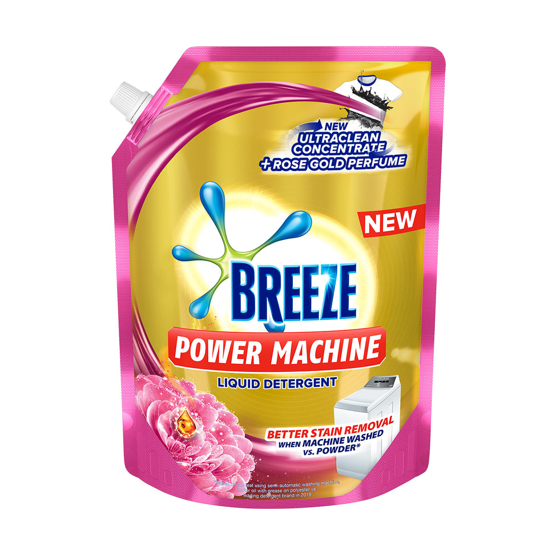 Breeze Liquid Detergent Power Machine Rose Gold Perfume 2.4L