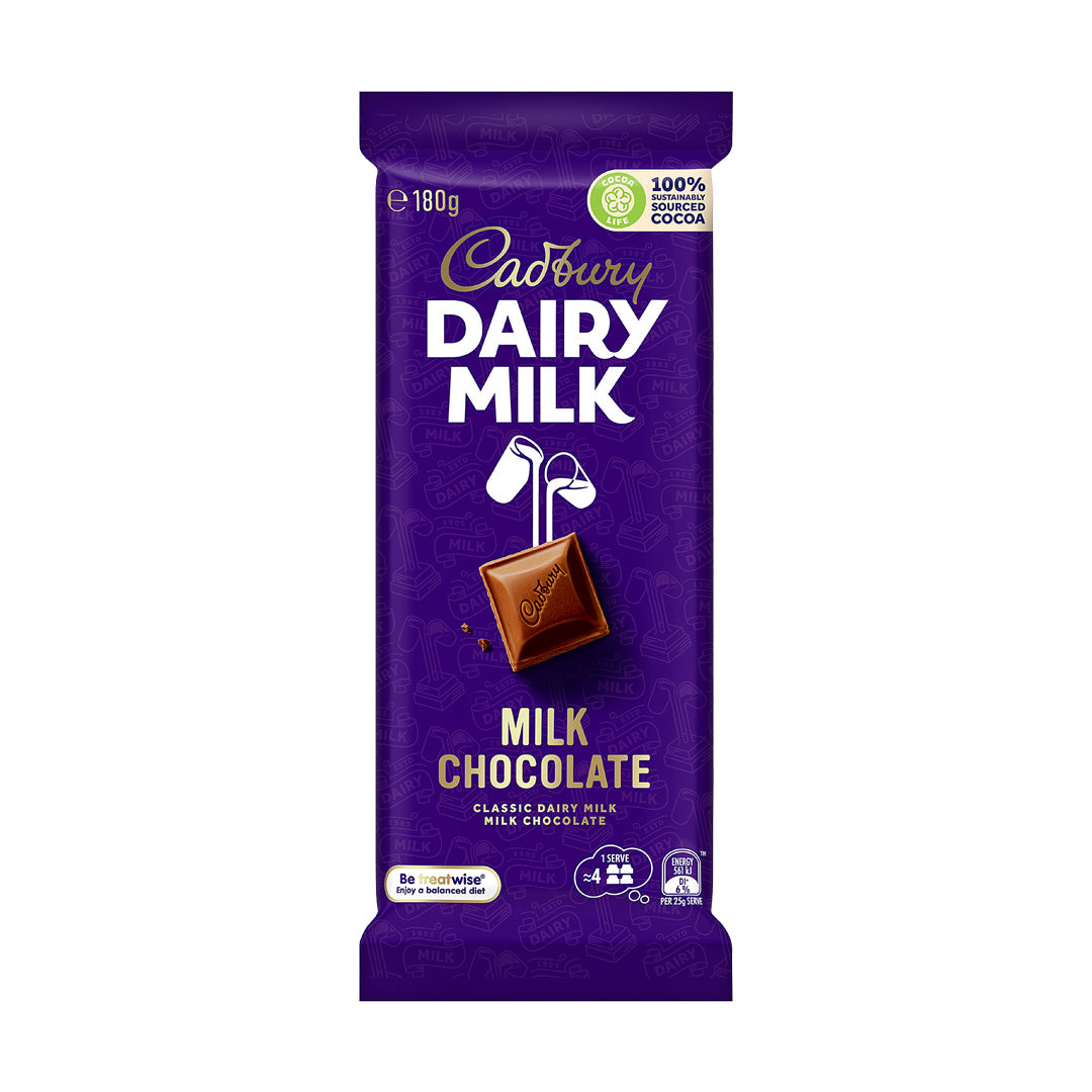 Cadbury Classic Dairy Milk Chocolate Block 180g (Australia)