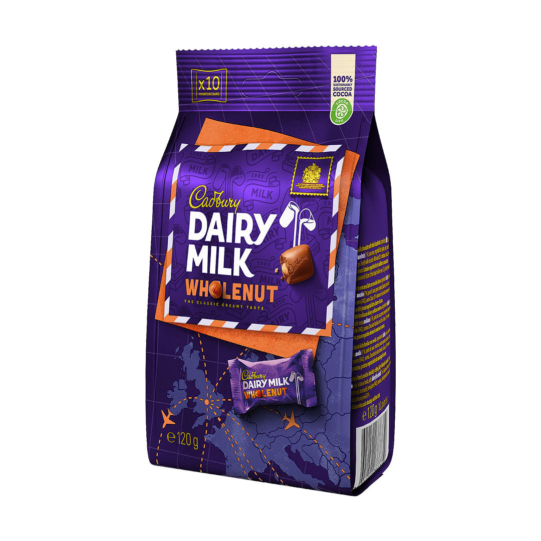 Cadbury Dairy Milk Whole Nut Bag Travel Exclusive 120g