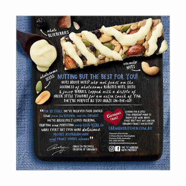 Carman's Roasted Nut Bar Greek Style Yoghurt, Blueberry & Cashew 160g