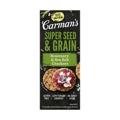 Carman's Super Seed & Grain Rosemary & Sea Salt Crackers 80g