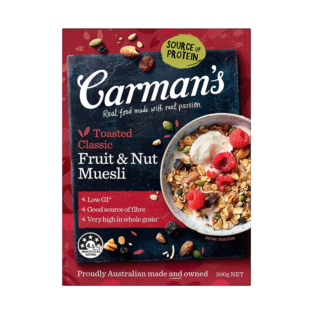 Carman's Toasted Classic Fruit & Nut Muesli 500g