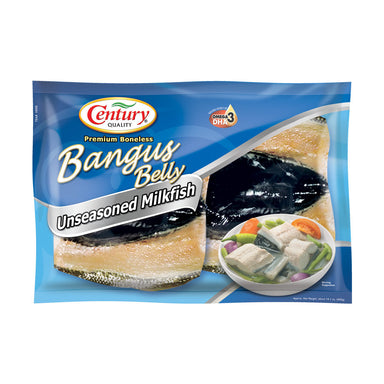 Century Bangus Belly Unseasoned Milkfish 400g