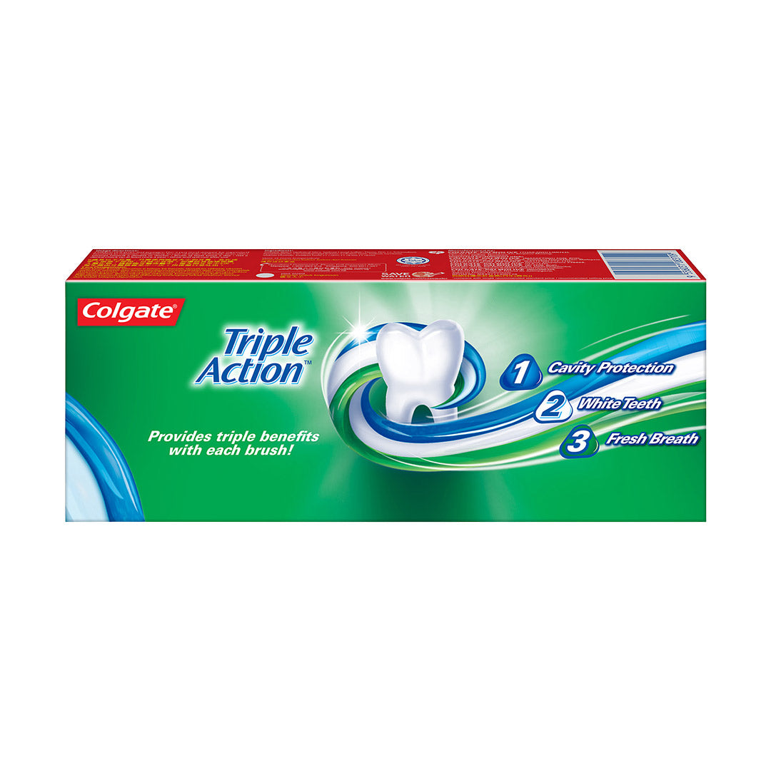 Colgate Triple Action Anticavity Toothpaste Original Mint 175g Twin Pack