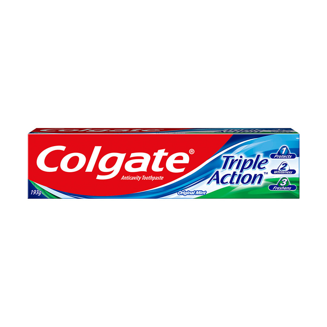 Colgate Triple Action Anticavity Toothpaste Original Mint 193g