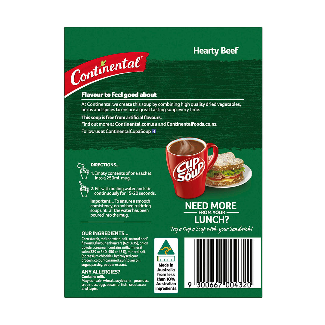 Continental Cup-A-Soup Classic Hearty Beef 55g Back