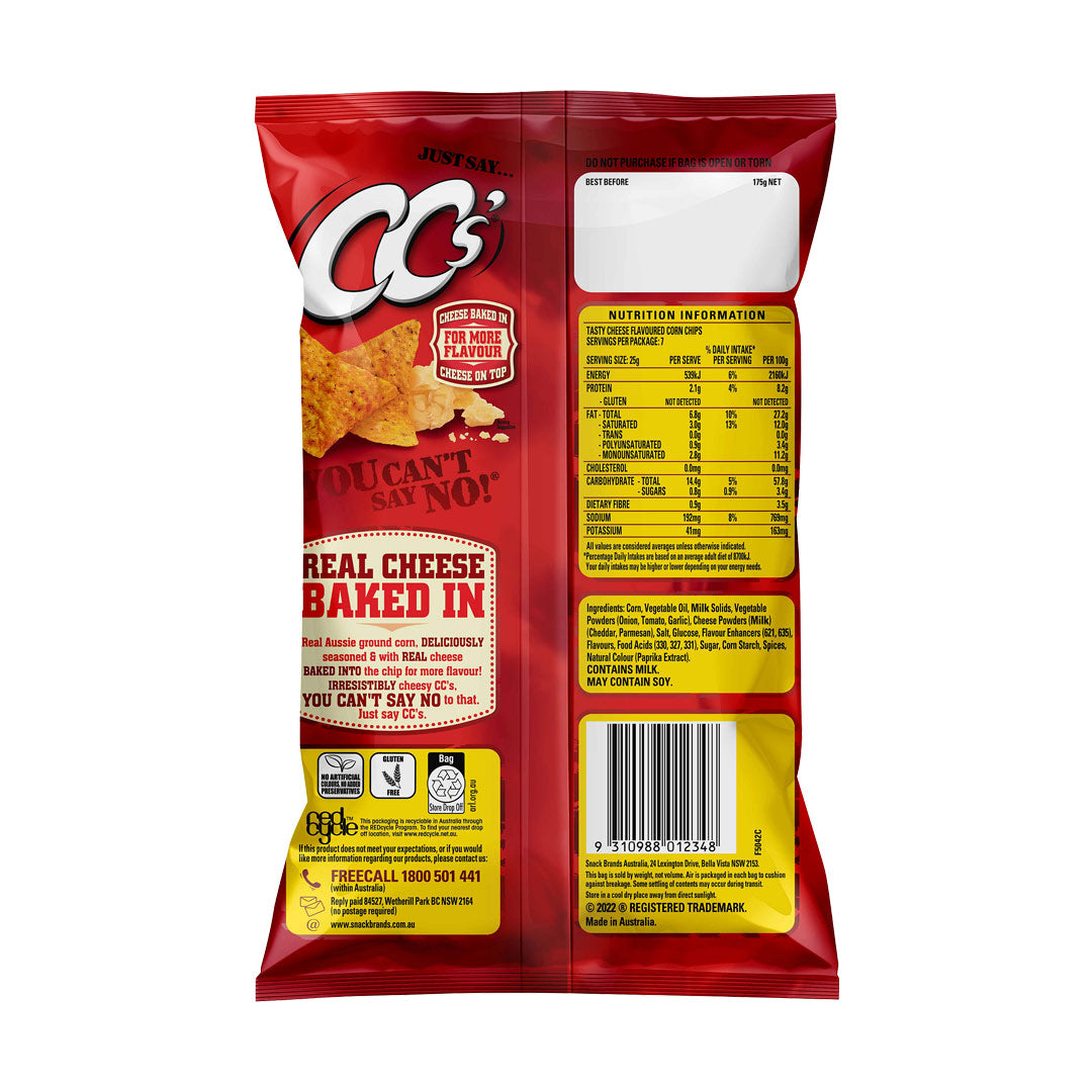 CC's Tasty Cheese Corn Chips 175g