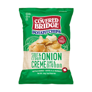 Covered Bridge Sour Cream & Onion Potato Chips 170g