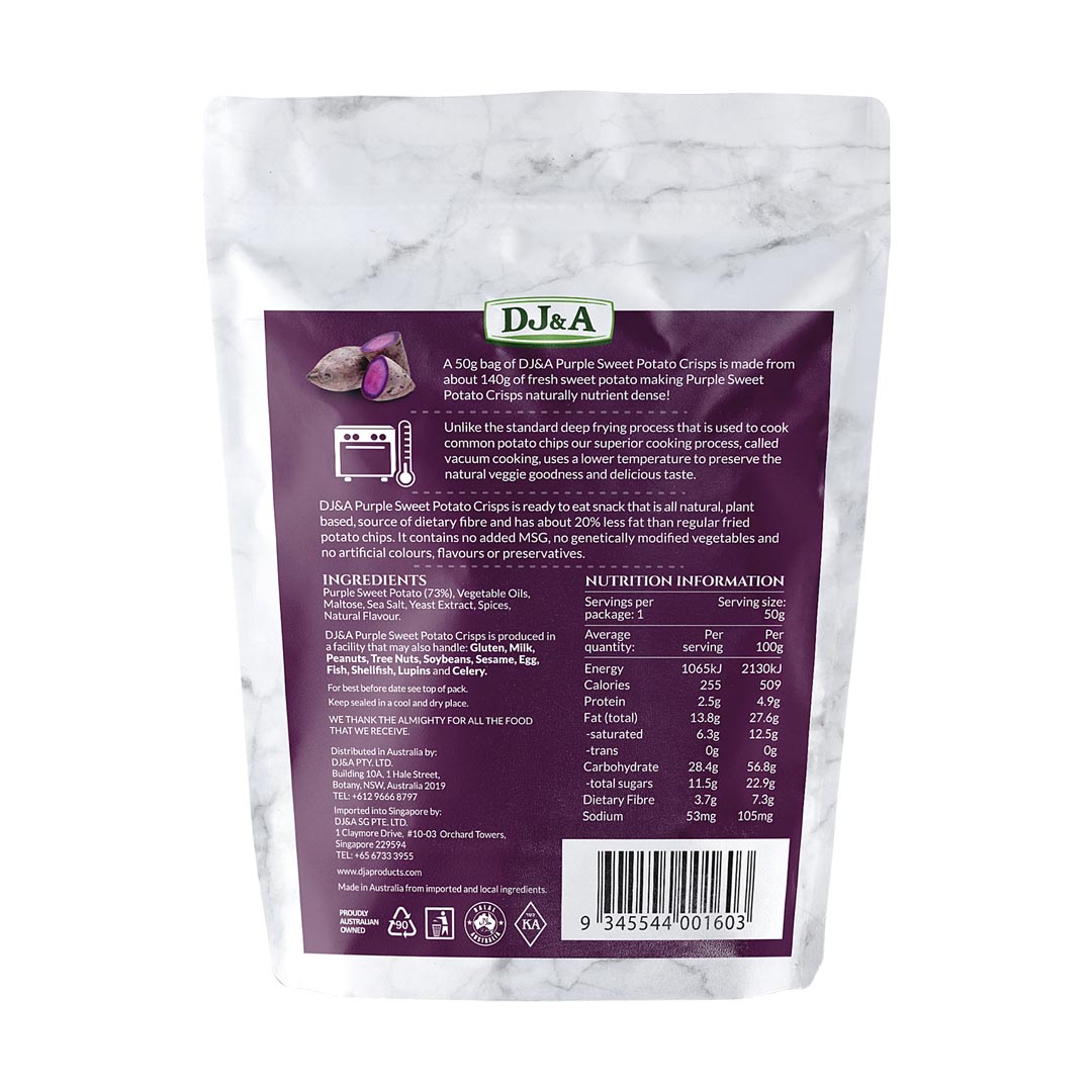 DJ&A Purple Sweet Potato Crisps 50g