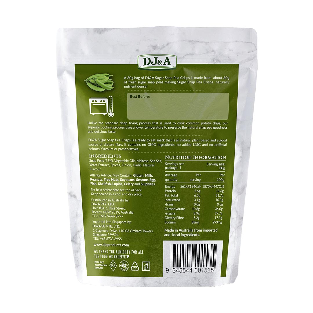 DJ&A Sugar Snap Pea Crisps 30g