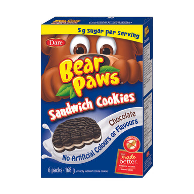 Dare Bear Paws Sandwich Cookies Chocolate 168g