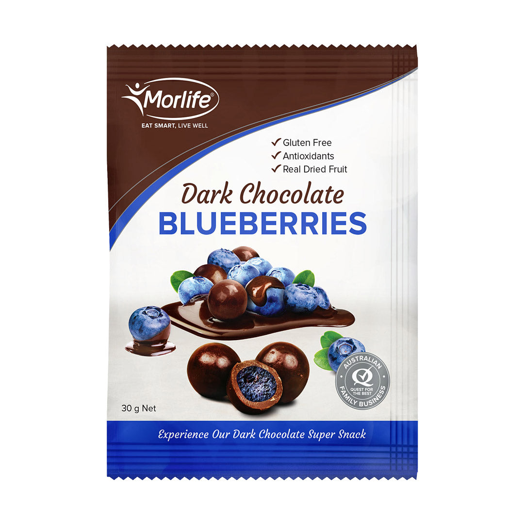 Morlife Dark Chocolate Coated Blueberries 30g