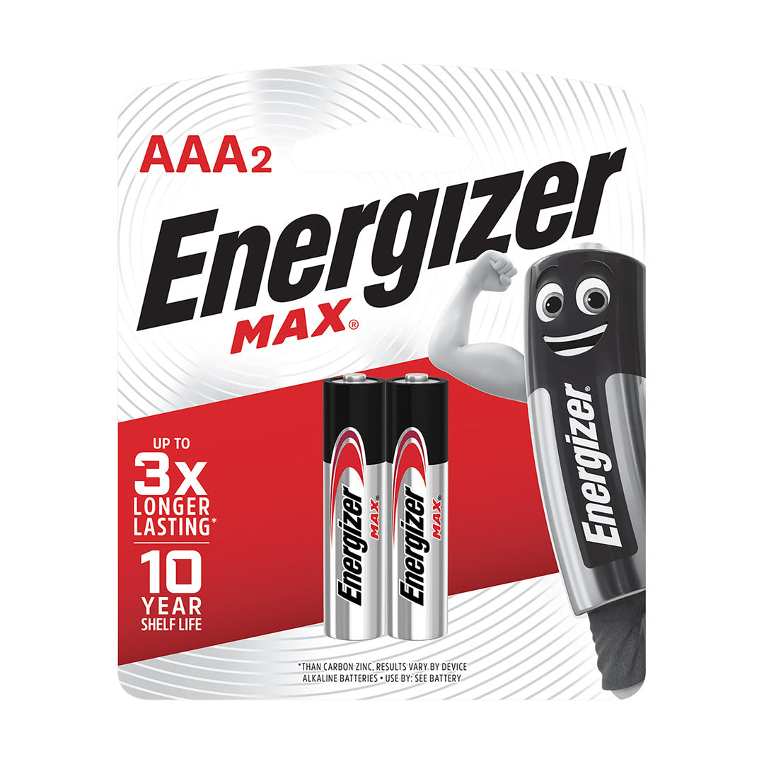 Energizer Max AAA Batteries x 2pcs