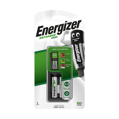 Energizer Mini Charger with 2pcs AAA Rechargeable Batteries