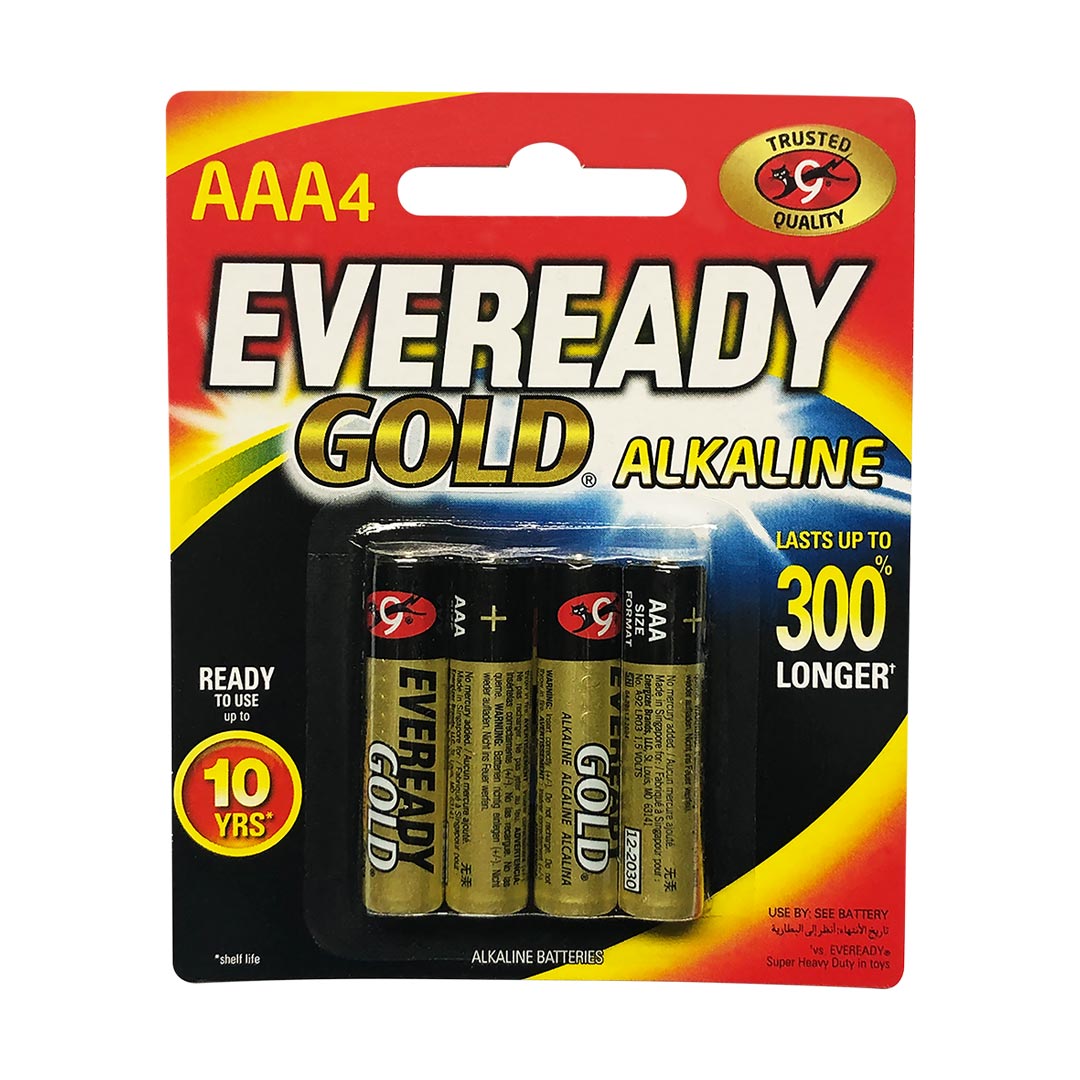 Eveready Gold AAA Batteries x 4pcs