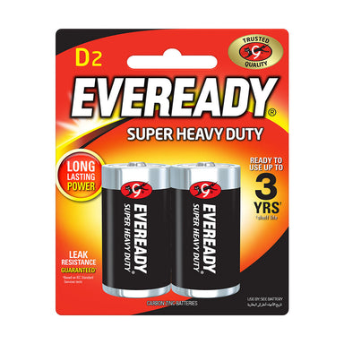 Eveready Super Heavy Duty D Batteries x 2pcs