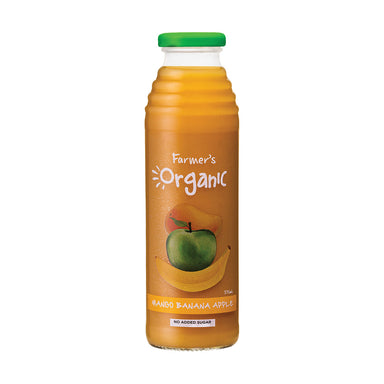 Farmer's Organic Mango, Banana & Apple Fruit Smoothie 375ml