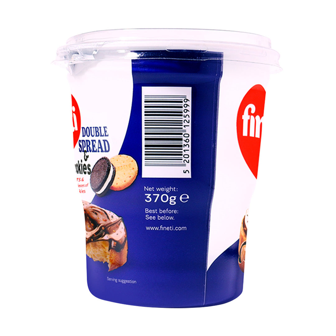 Fineti Double Spread & Cookies with Cocoa, Hazelnuts & Milky Cream 370g