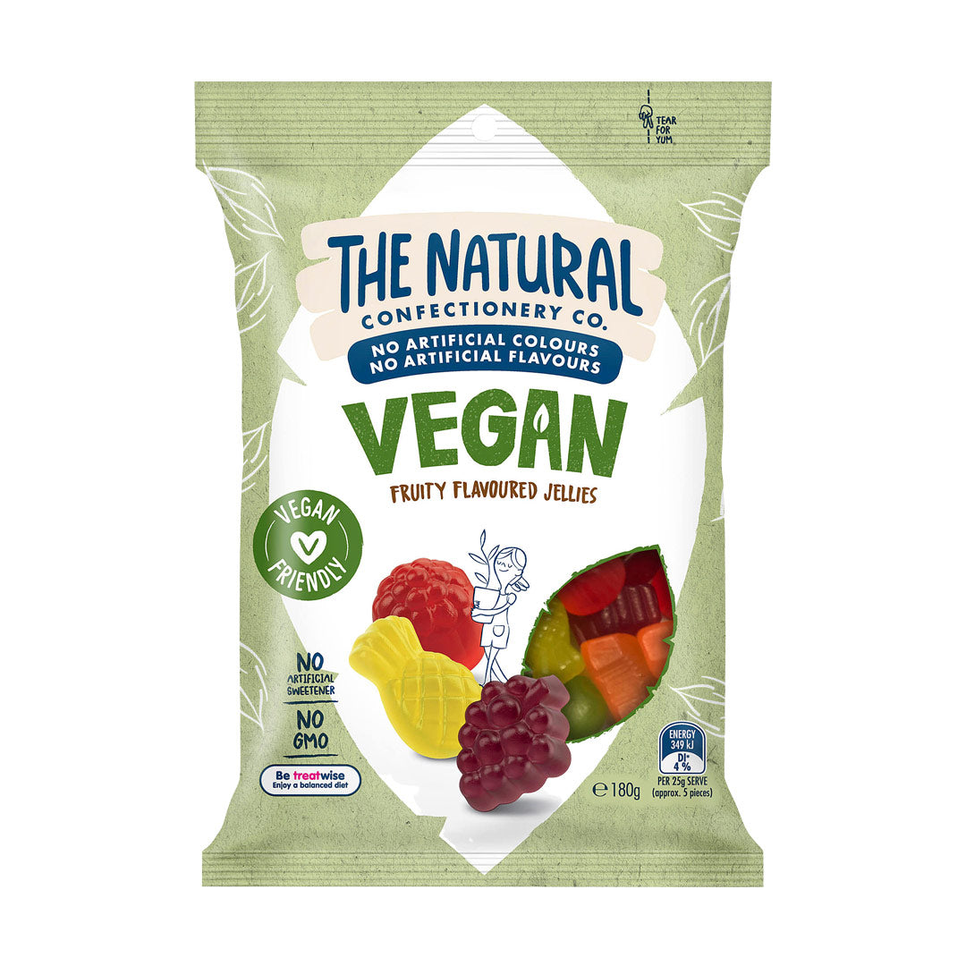 The Natural Confectionery Co. Vegan Fruity Flavored Jellies 180g