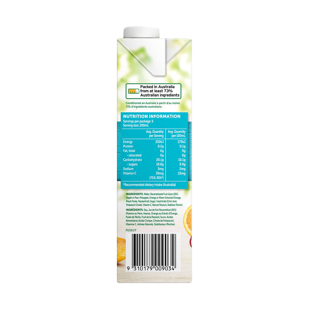 Golden Circle Delicious Sunshine Punch Fruit Drink 1L Nutritional Facts