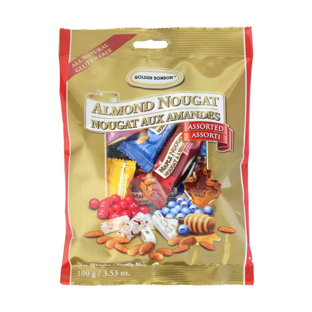 Golden Bonbon Assorted Crunchy Almond Nougat 100g