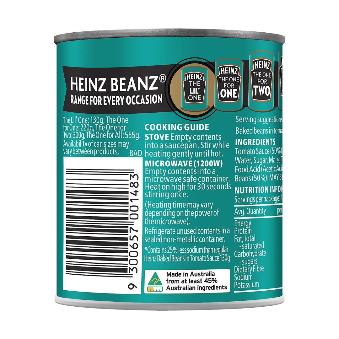 Heinz Beanz The Lil' One Salt Reduced 130g