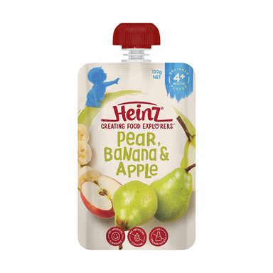 Heinz Pear, Banana & Apple Puree 120g