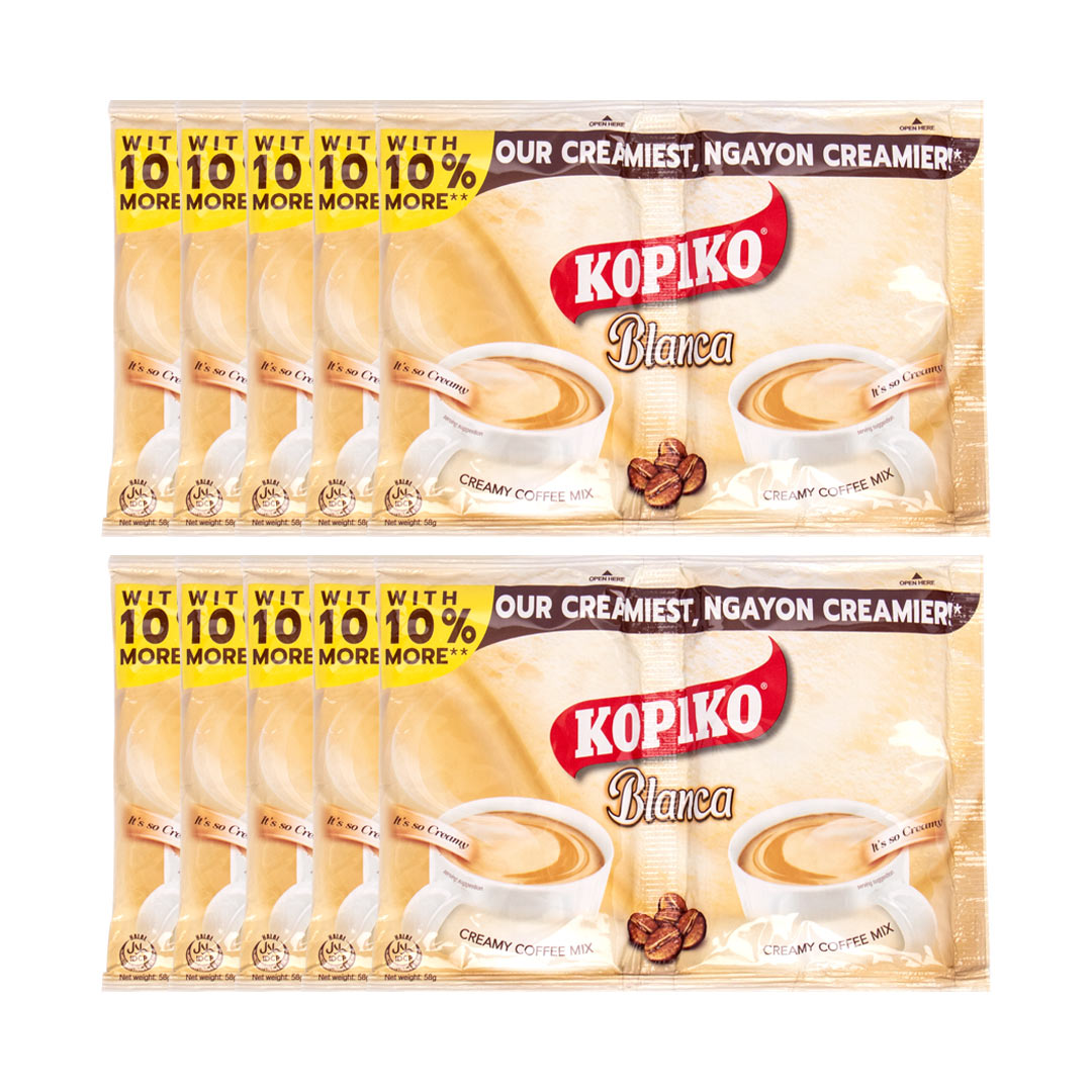 Kopiko Blanca Coffee Twin Pack 58g x 10pcs