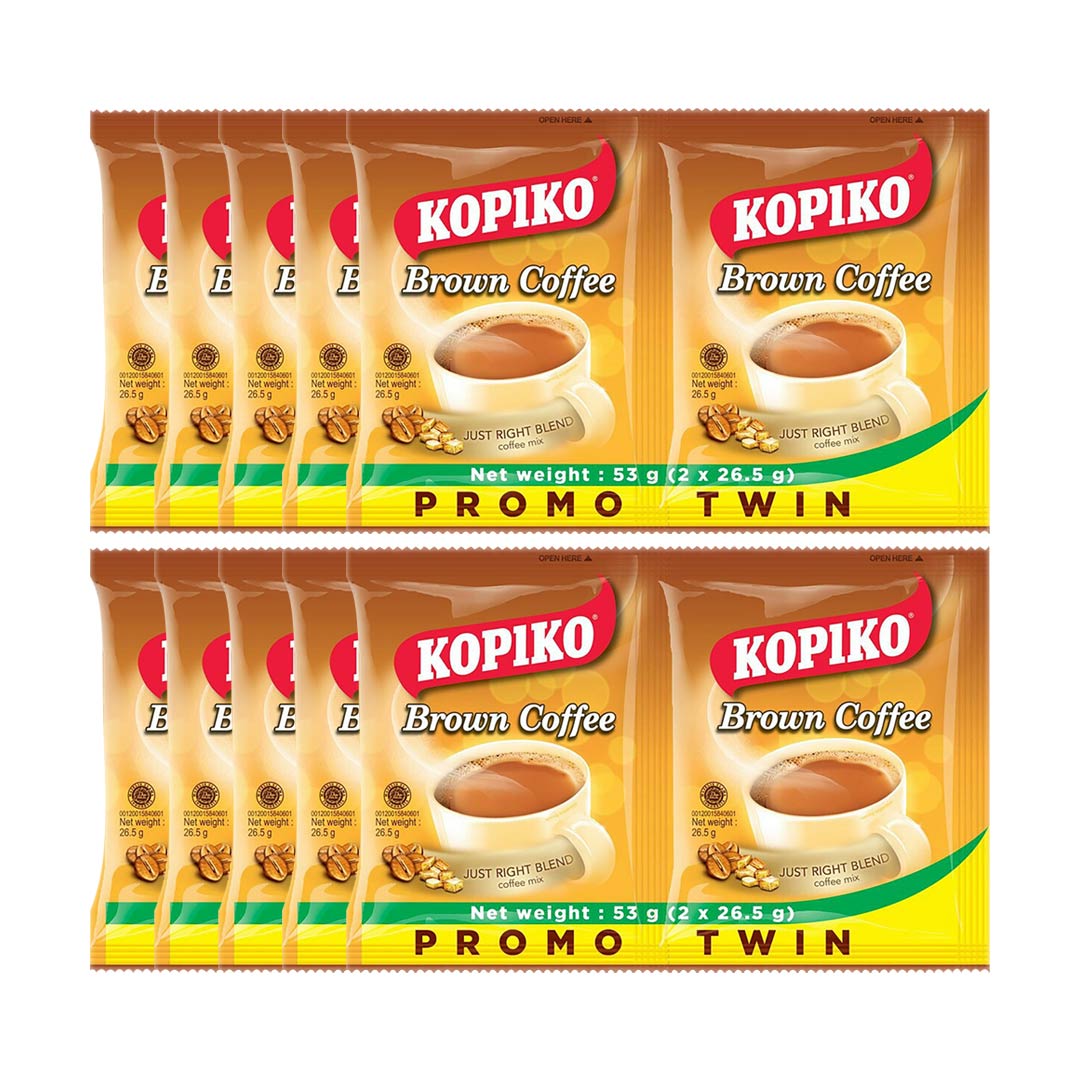 Kopiko Brown 3 in 1 Coffee Promo Twin 53g x 10pcs