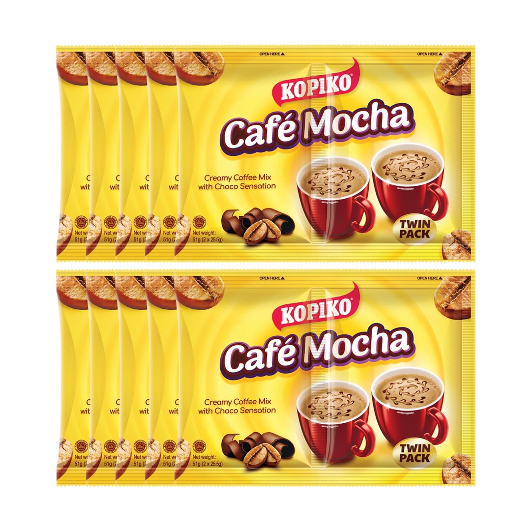 Kopiko Cafe Mocha Coffee Twin Pack 51g x 10pcs