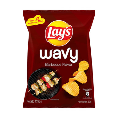 Lay's Wavy Potato Chips Barbecue 50g (Thailand)