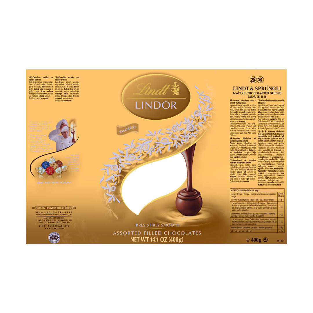 Lindt Lindor Assorted Chocolates Tube 400g
