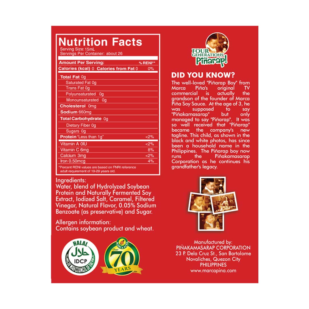 Marca Piña Soy Sauce 385ml
