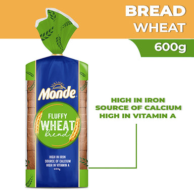 Monde Fluffy Wheat Bread 600g