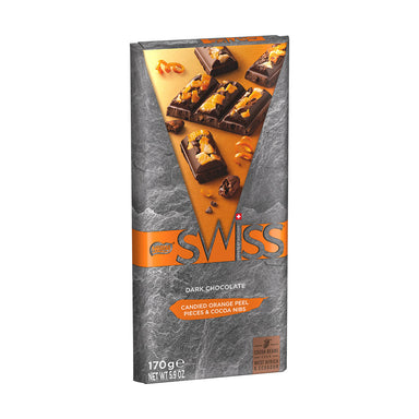 Nestle Swiss Dark Chocolate Candied Orange Peel Pieces & Cocoa Nibs 170g