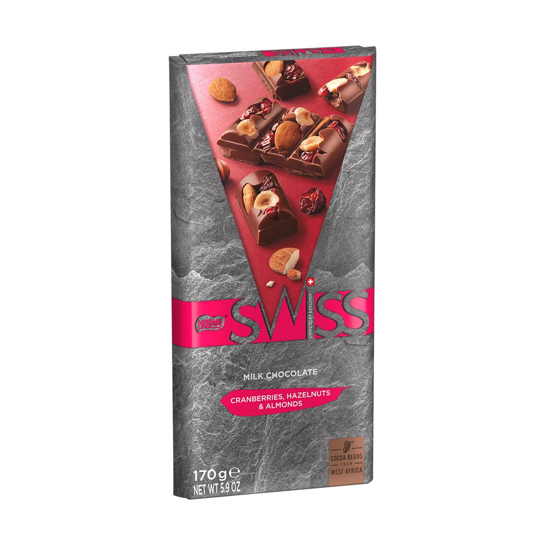 Nestle Swiss Milk Chocolate Cranberries, Hazelnuts & Almonds 170g