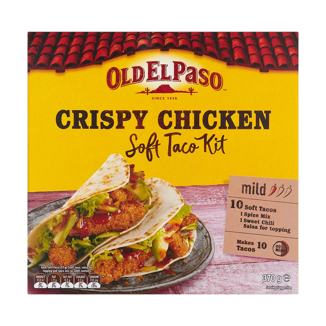 Old El Paso Crispy Chicken Soft Taco Kit 370g