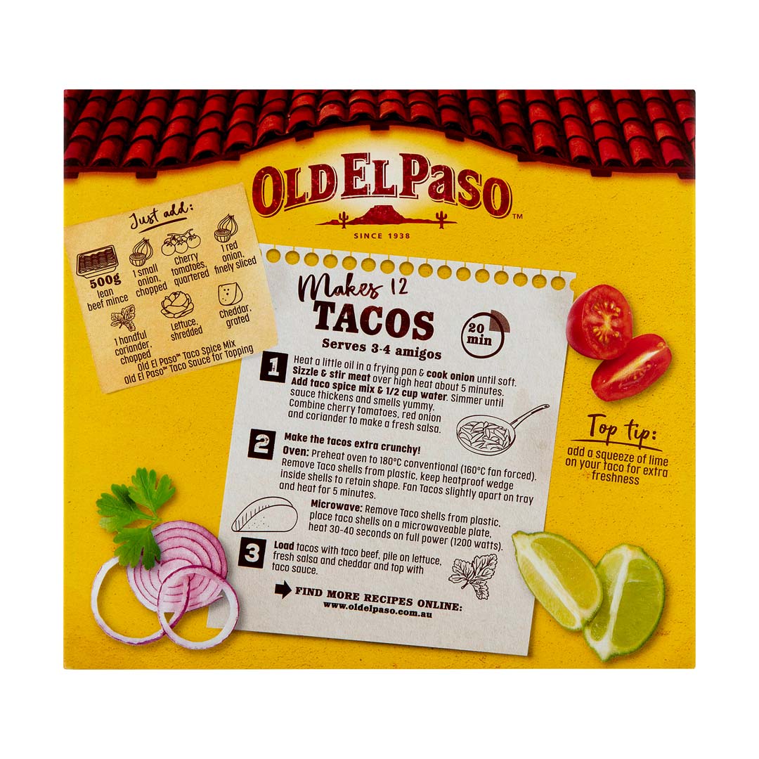 Old El Paso Taco Shells Original 156g