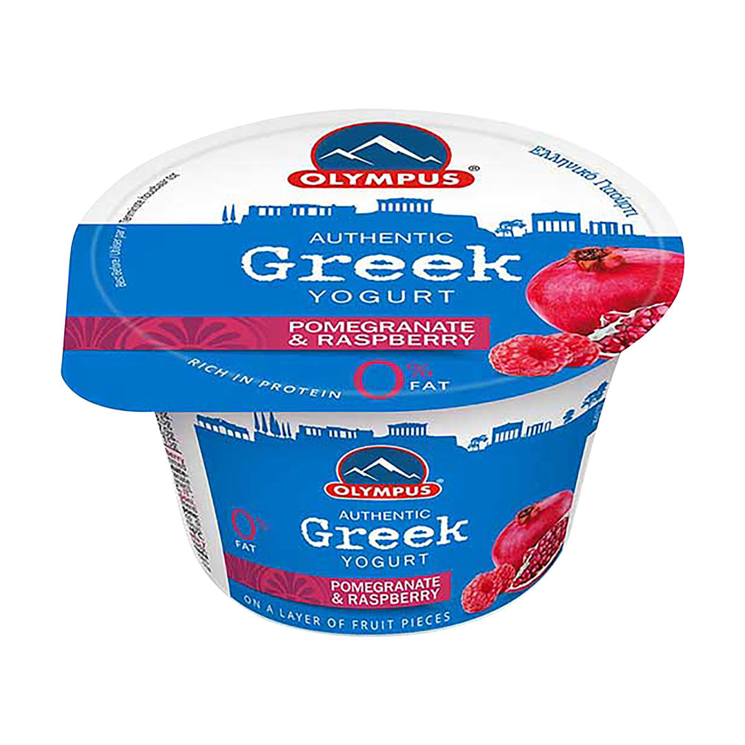 Olympus Greek Yogurt 0% Fat Pomegranate & Raspberry 150g