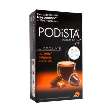 PODiSTA Chocolate Drink Caramel Infusion 100g x 10pcs