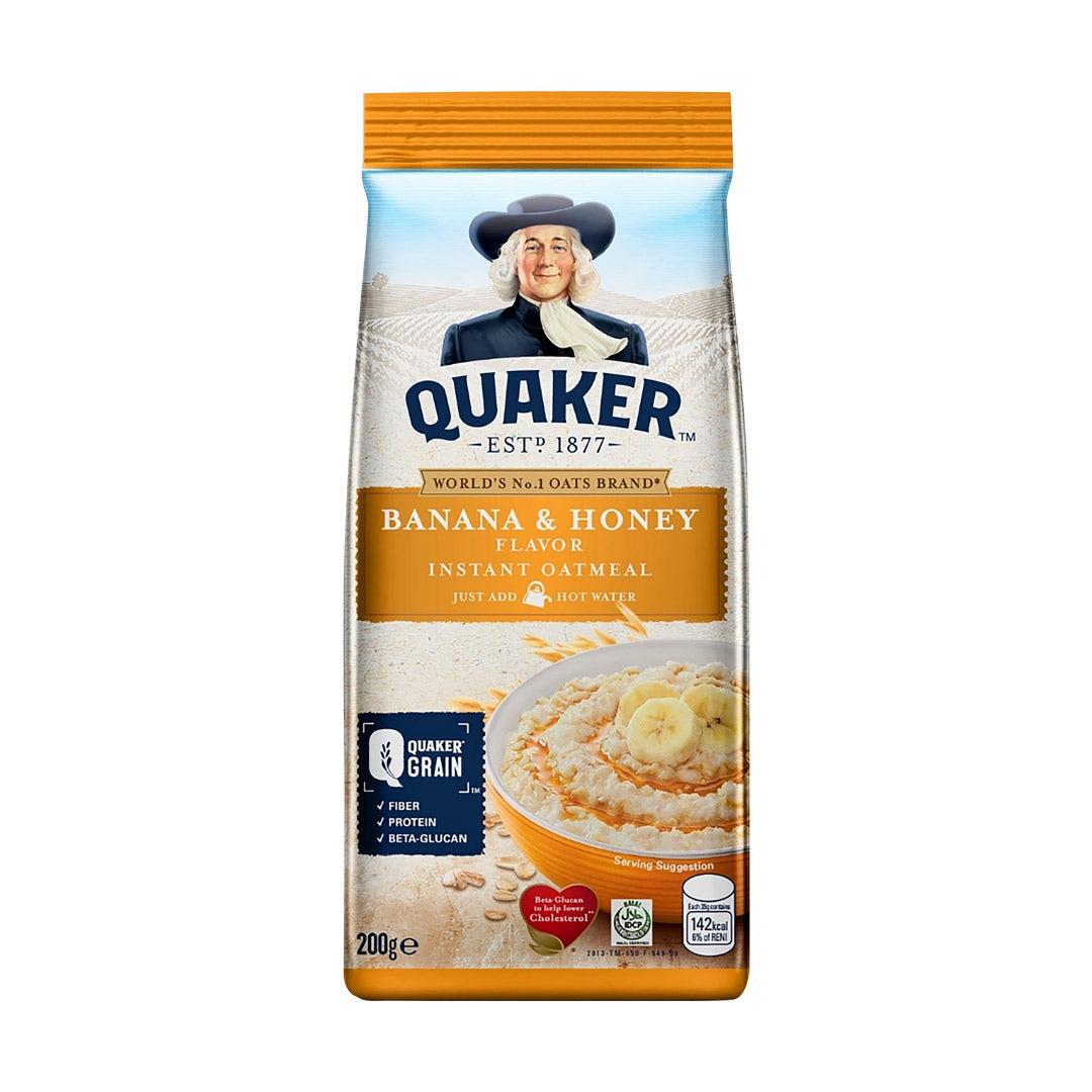 Quaker Flavored Instant Oatmeal Banana & Honey 200g