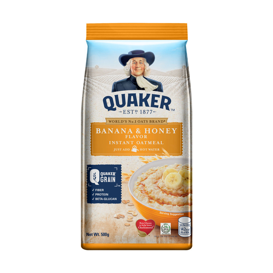 Quaker Flavored Instant Oatmeal Banana & Honey 500g