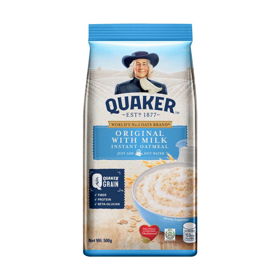 Quaker Flavored Instant Oatmeal Original with Milk 500g