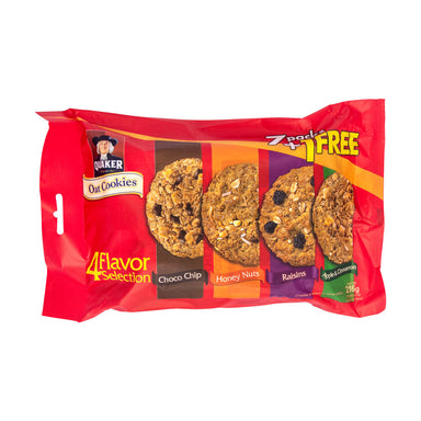 Quaker Oatmeal Cookies 7+1 Variety Pack 216g