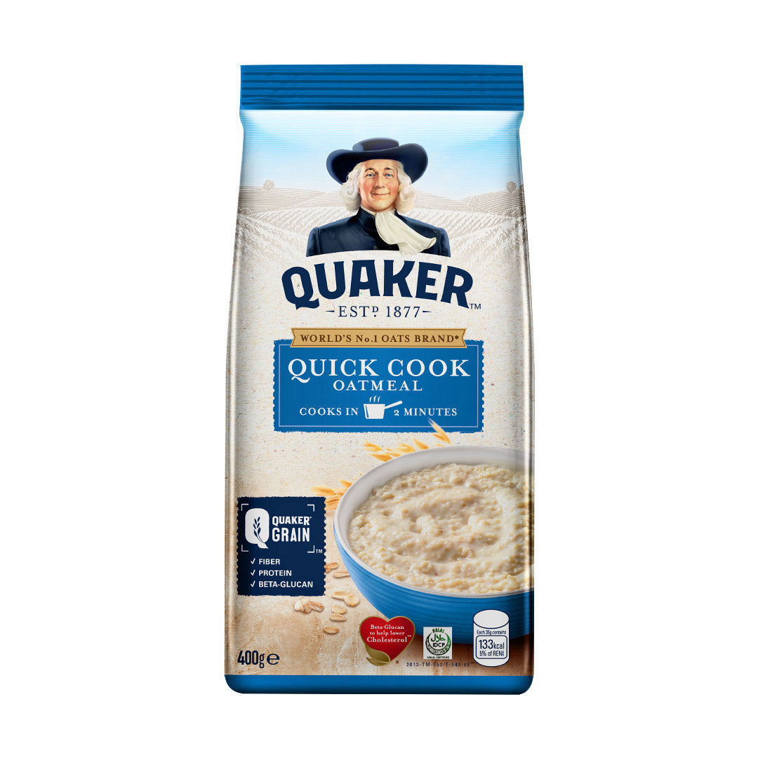 Quaker Quick Cook Oatmeal in Foil 400g